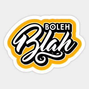 Boleh Blah Sticker